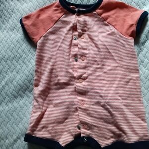 Carter's Pink and Navy Baby Romper